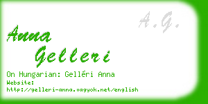 anna gelleri business card
